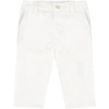 ARMANI COLLEZIONI WHITE TROUSER FOR BABYBOY WITH ICONIC EAGLE,3KHP05 4N51Z 0101