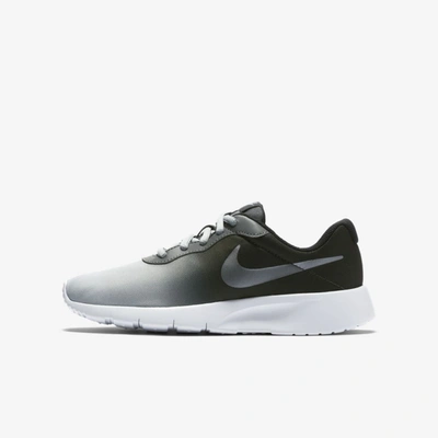 Nike Tanjun Print Big Kids' Shoe In Oil Grey,dark Grey,white,metallic Cool Grey
