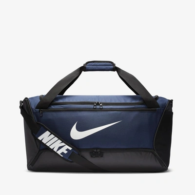 Nike Brasilia Training Duffel Bag In Midnight Navy,black,white