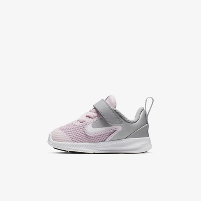 Nike Babies' Downshifter 9 Infant/toddler Shoe In Pink Foam,metallic Silver,pure Platinum,white