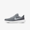 Nike Revolution 5 Big Kids' Road Running Shoes In Cool Grey,dark Grey,pure Platinum