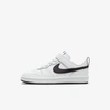 Nike Kids White & Black Court Borough Low 2 Little Kids Sneakers In White,black