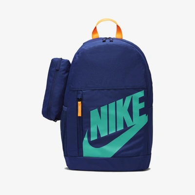 Nike Elemental Kids' Backpack (blue Void) - Clearance Sale In Blue Void,total Orange,neptune Green