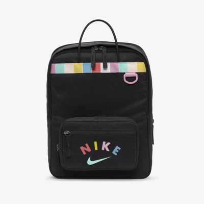 Nike Tanjun Kids' Graphic Backpack In Black,magic Flamingo,emerald Rise