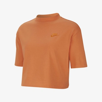 Nike Sportswear Women's Short-sleeve Jersey Top In Orange Trance,orange Trance