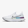 Nike Men's React Infinity Run Flyknit Running Sneakers From Finish Line In White,vapor Green,oracle Aqua,black
