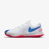 Nike Court Air Zoom Vapor Cage 4 Menâs Hard Court Tennis Shoe In White,electric Green,siren Red,photo Blue