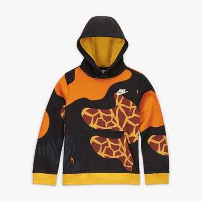 Nike Sportswear Club Fleece Big Kids boys Pullover Hoode black In Black university Gold ModeSens