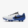 Nike Tiempo Legend 8 Pro Fg Firm-ground Soccer Cleat In White,hyper Royal,metallic Silver,black