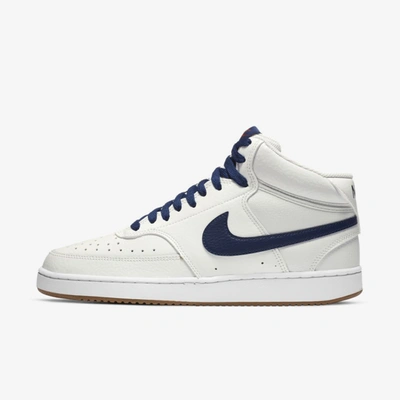 Nike Court Vision Mid Men's Shoe (summit White) In Summit White,firewood Orange,white,blue Void