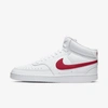 Nike Court Vision Mid Men's Shoe In White,university Red