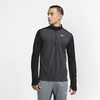 Nike Dri-fit Men's 1/2-zip Running Top In Dark Smoke Grey,black