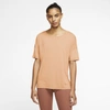 Nike Yoga Women's Short-sleeve Top In Orange Chalk,heather,gelati,gelati