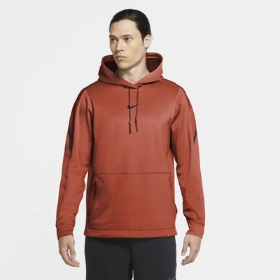 Nike Pro Men's Pullover Hoodie (mantra Orange) In Mantra Orange