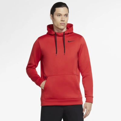 Nike Therma Men's Pullover Training Hoodie In Red