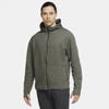 Nike Yoga Men's Full-zip Hoodie In Sequoia,heather,black
