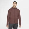 Nike Yoga Men's Full-zip Hoodie (mystic Dates) In Mystic Dates,heather,black