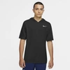 Nike Men's Dri-fit Short-sleeve Training Hoodie In Black