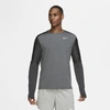 Nike Dri-fit Men's Running Crew In Dark Smoke Grey,black