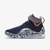 Nike Lebron 17 "cold Blue" Basketball Shoe In Midnight Navy,varsity Crimson,white