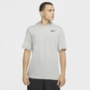 Nike Dri-fit Men's Short-sleeve Training Hoodie In Dark Grey Heather,heather,black