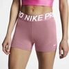 Nike Pro Women's 3" Shorts In Desert Berry,white