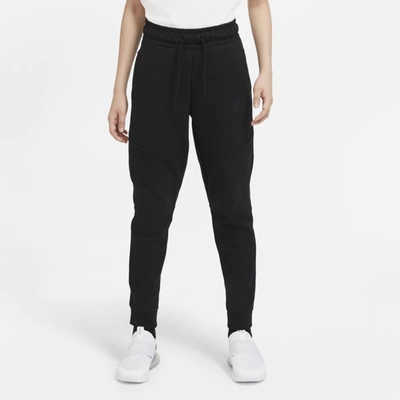 Nike Sportswear Tech Fleece Big Kids' (girls') Jogger Pants In Black