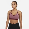 Nike Indy Women's Light-support Padded Sports Bra In Dark Beetroot,pure,dark Beetroot,white