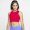 Nike Aeroswift Women's Running Crop Top In Bright Crimson,black