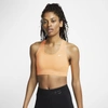 Nike Dri-fit Swoosh Women's Medium-support Non-padded Sports Bra In Orange Chalk,white