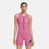Nike Air Women's Printed Running Bodysuit In Pinksicle,black