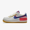 Nike Air Force 1 Shadow Sneakers In Summit White,flash Crimson,dark Sulfur,astronomy Blue