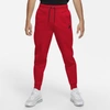 Nike Sportswear Slim Fit Tech Fleece Jogger Pants In Red