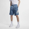 Nike Sportswear Alumni Men's French Terry Shorts (stone Blue) In Stone Blue,sail
