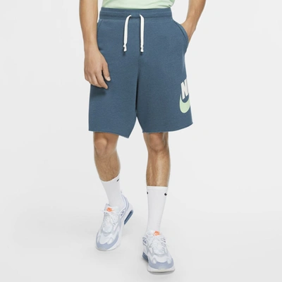 Nike Sportswear Alumni Men's French Terry Shorts In Ash Green,sail