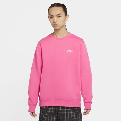 Nike Men's  Sportswear Club Fleece Crew In Pink
