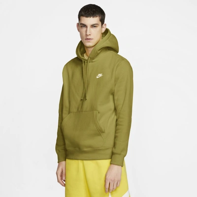 Nike Sportswear Club Fleece Pullover Hoodie (tent) In Tent,tent,white