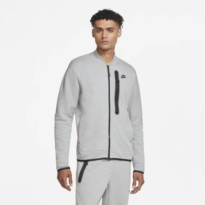 Nike Sportswear Tech Fleece Men's Bomber In Dark Grey Heather,black