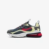 Nike Air Max 270 React Big Kids' Shoe In Iron Grey,deep Ocean,life Lime,bright Crimson