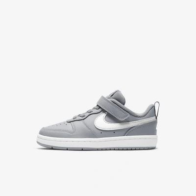 Nike Court Borough Low 2 Little Kids' Shoe (wolf Grey) In Wolf Grey,white