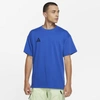 Nike Acg Nrg Logo-embroidered Cotton-jersey T-shirt In Game Royal