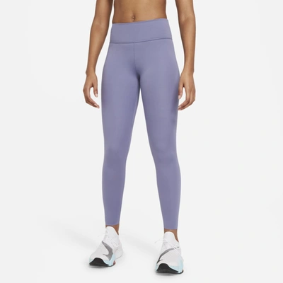 Nike One Luxe Women's Mid-rise 7/8 Leggings In World Indigo,clear