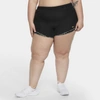 Nike Tempo Plus Size Women's Running Shorts In Black,black,glacier Ice,tea Tree Mist