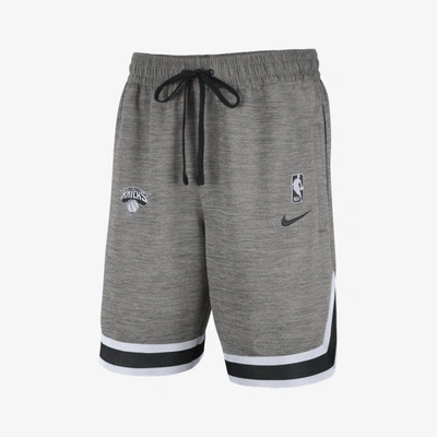 Nike Knicks Men's  Therma Flex Nba Shorts In Dark Grey Heather,white,black,black