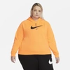 Nike Sportswear Swoosh Women's Fleece Hoodie (plus Size) (total Orange) - Clearance Sale In Total Orange,black