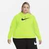 Nike Sportswear Swoosh Women's Fleece Hoodie In Volt,black