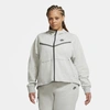 Nike Women's  Sportswear Tech Fleece Windrunner Full-zip Hoodie (plus Size) In Grey