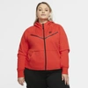 Nike Sportswear Tech Fleece Windrunner Women's Full-zip Hoodie In Chile Red,black