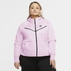 Nike Sportswear Tech Fleece Windrunner Women's Full-zip Hoodie (plus Size) (beyond Pink) - Clearance Sale In Beyond Pink,black