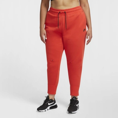 Nike Sportswear Tech Fleece Women's Pants In Chile Red,black